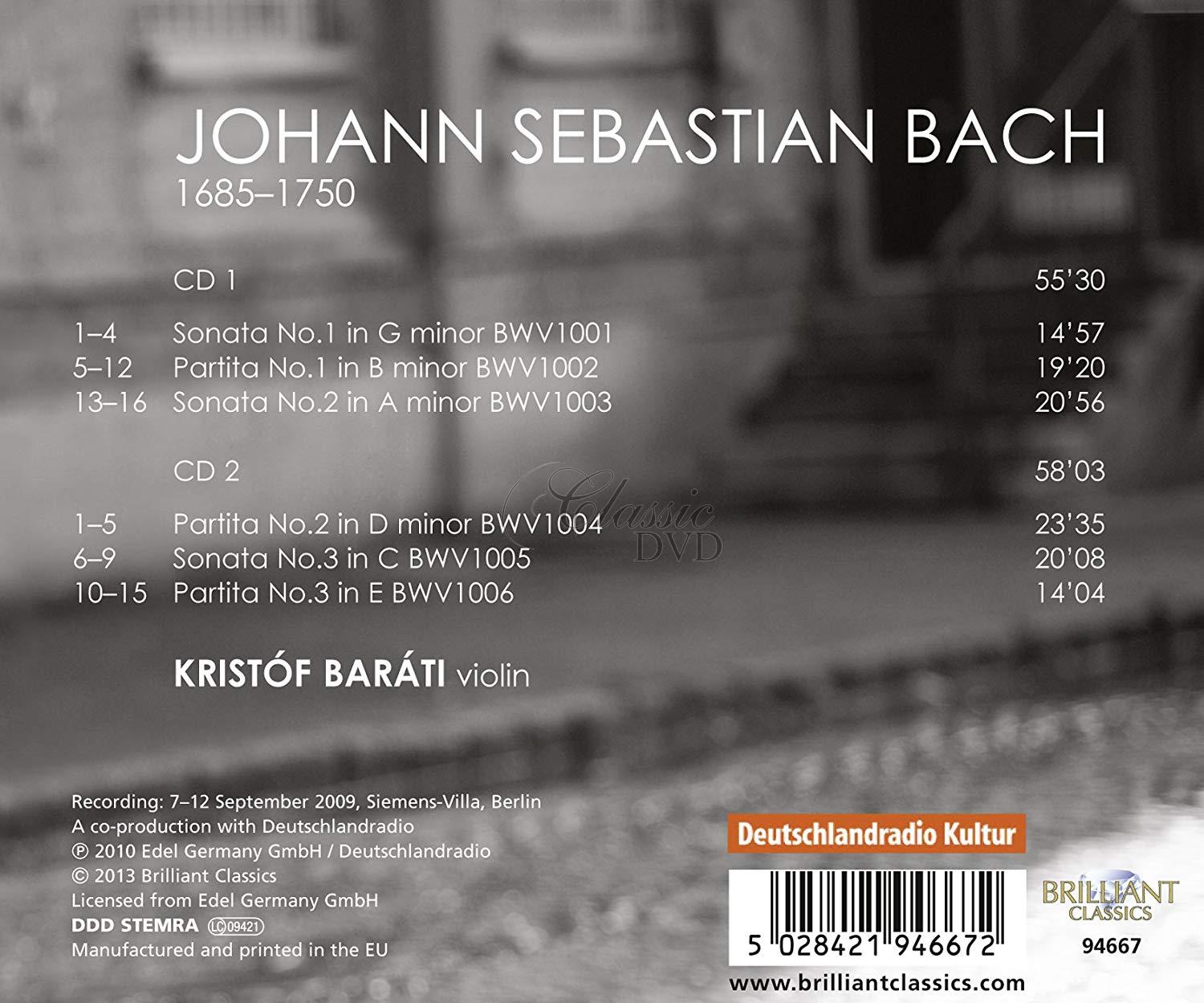 J.S. Bach: Sonatas & Partitas for solo Violin (2CD)