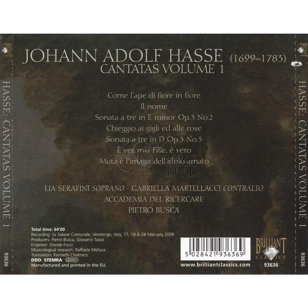 Johann Adolf Hasse - Cantatas Vol.1 (CD)