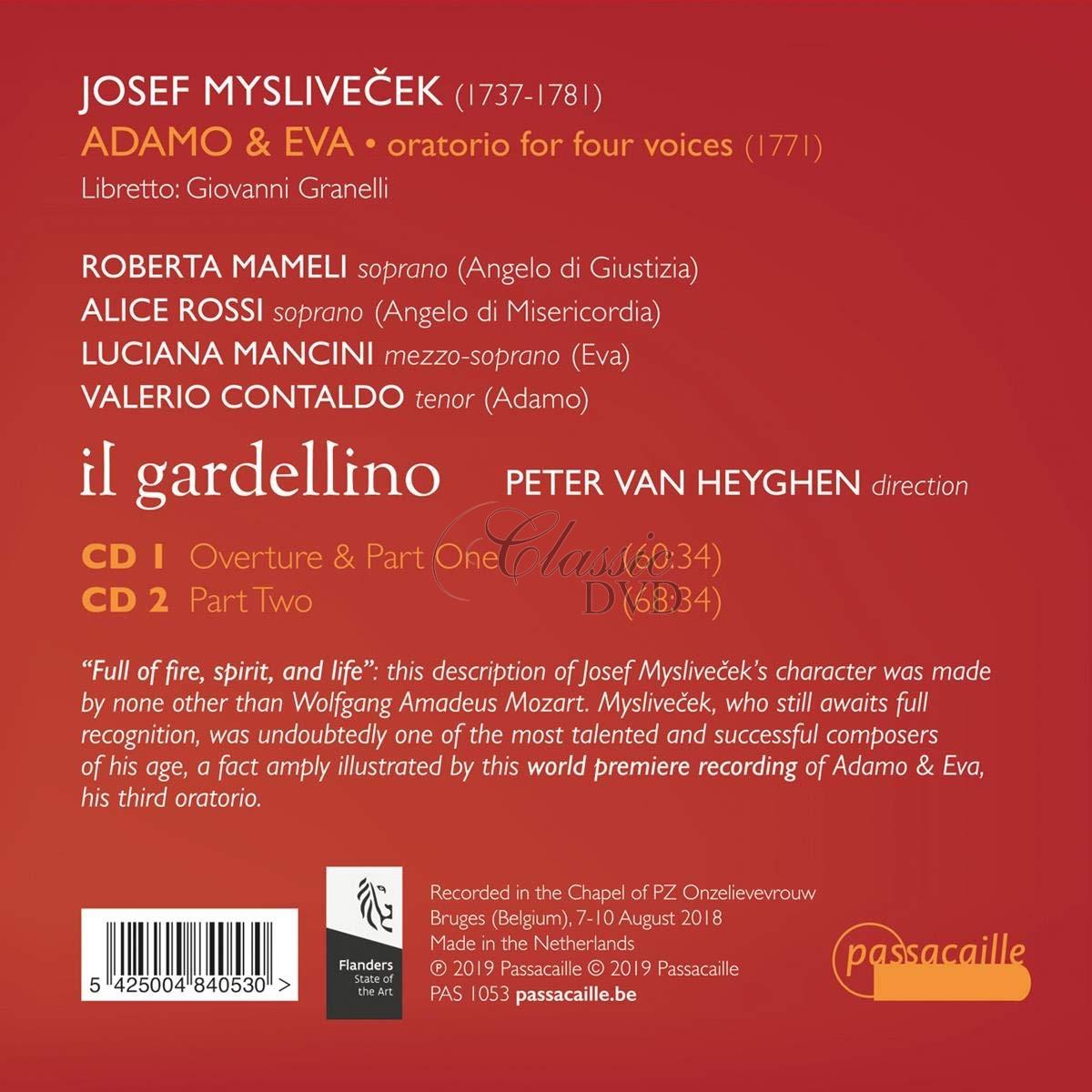 Josef Mysliveček ADAMO & EVA - Oratorio (2CD)