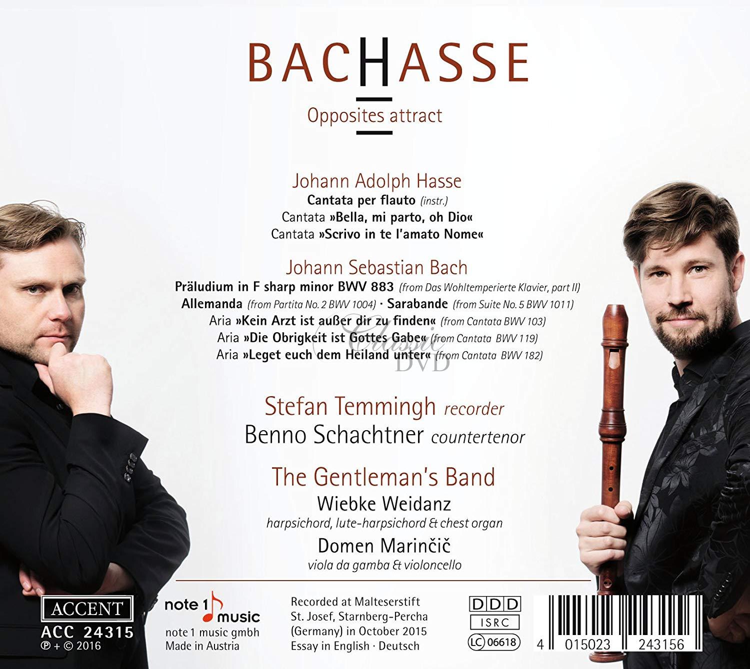 Bachasse: Works by Hasse & Bach (CD)