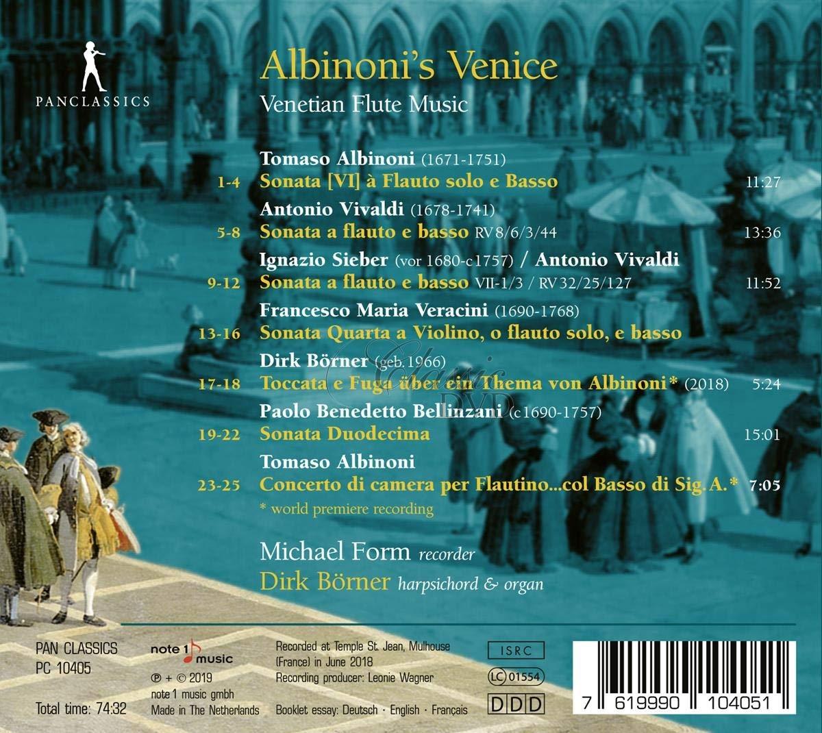 Albinoni's Venice: Venetian Flute Music (CD)