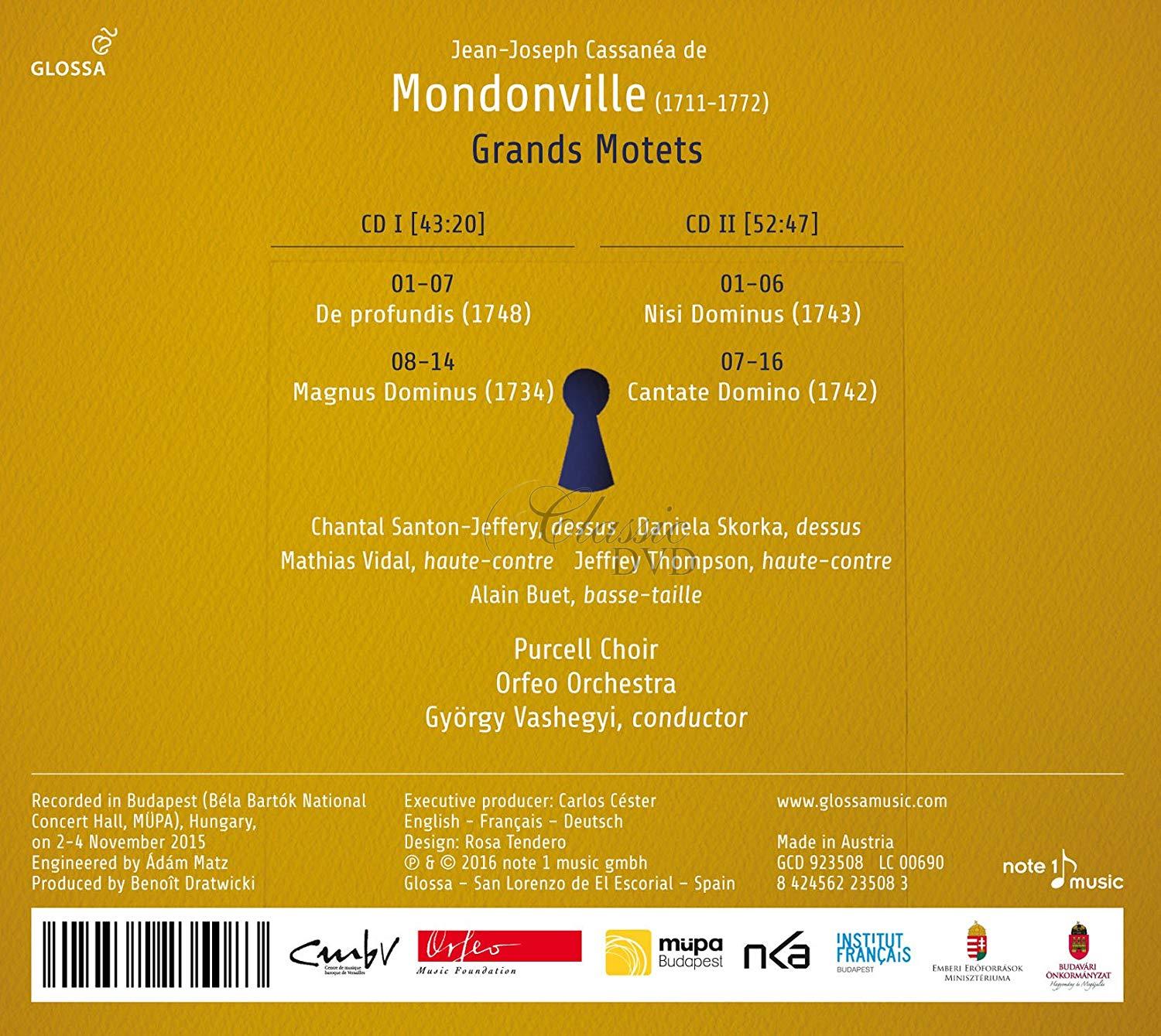 JEAN-JOSEPH DE MONDONVILLE Grands Motets (2CD)