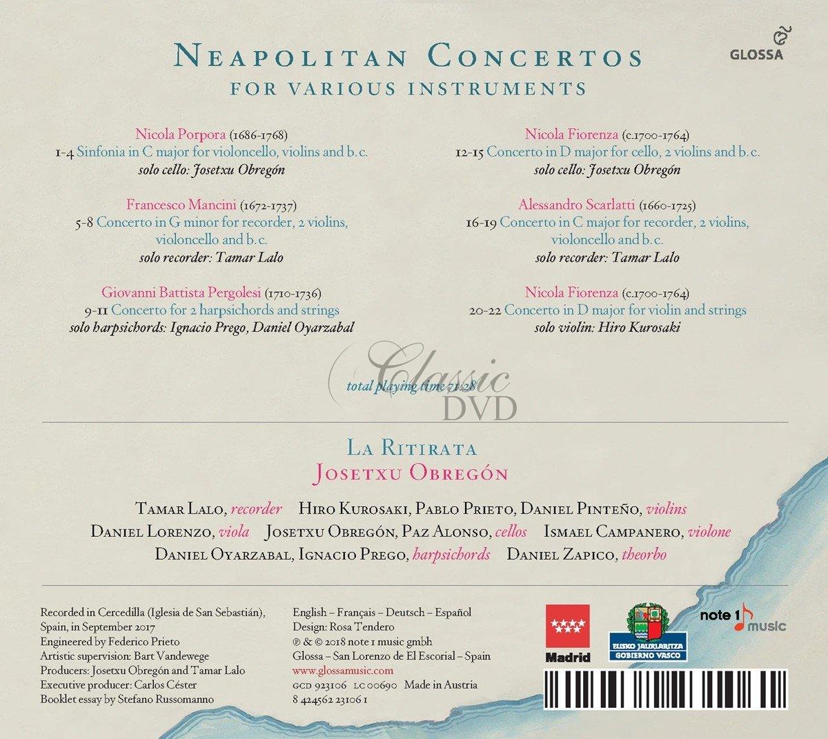 NEAPOLITAN CONCERTOS for various instruments (CD)