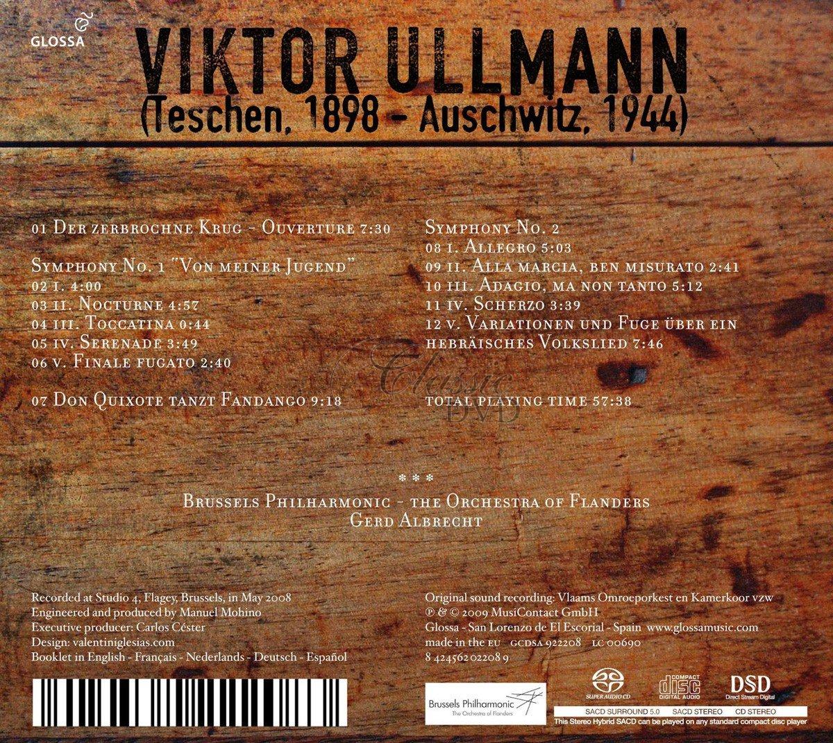 Viktor Ullmann: Symphonies 1, 2. Brussels Philharmonic / Albrecht (SACD)