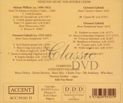 Venetian Music For Double Choir: Andrea Gabrieli - Adrian Willaert (CD)
