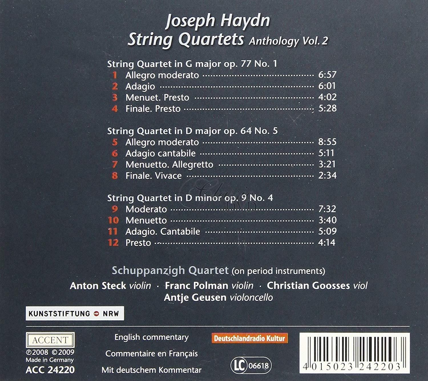 Haydn: String Quartets Vol.2 (CD)