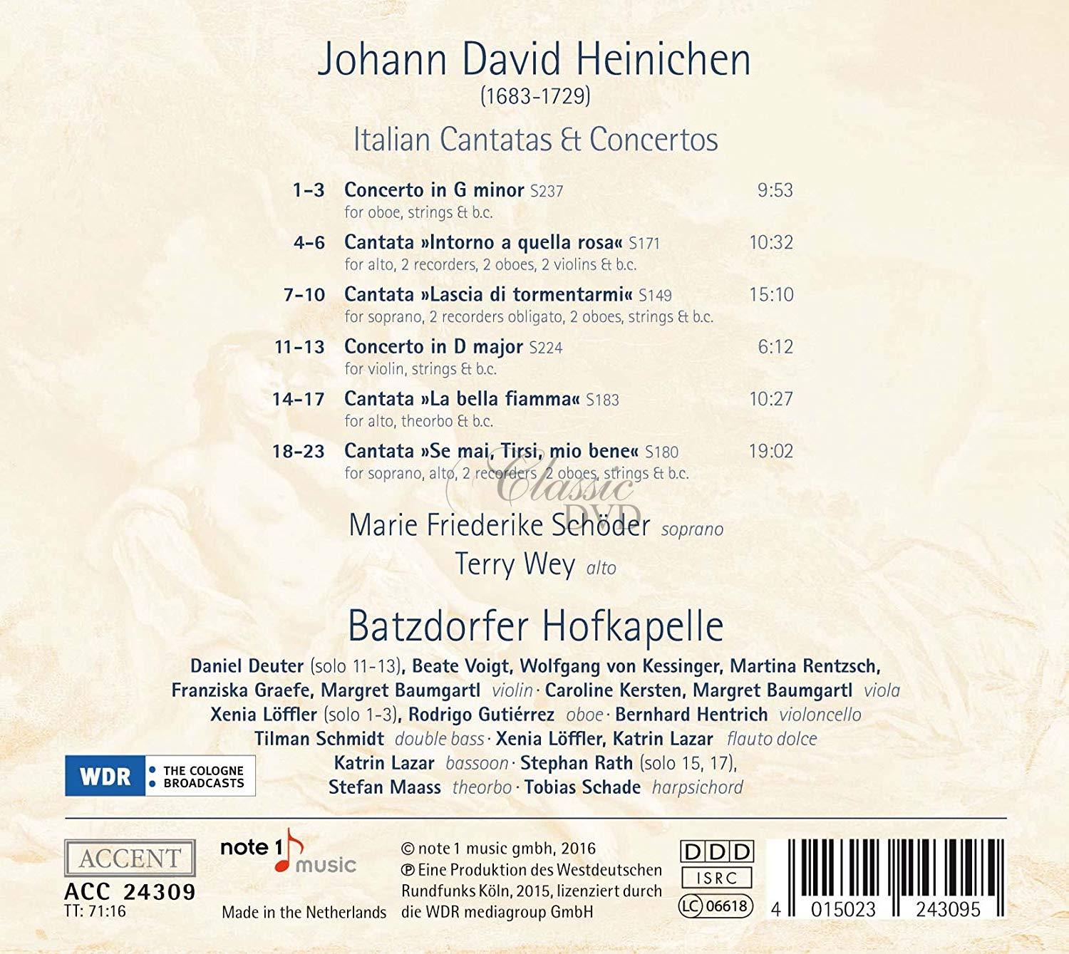 Heinichen: Italian Cantatas & Concertos (CD)