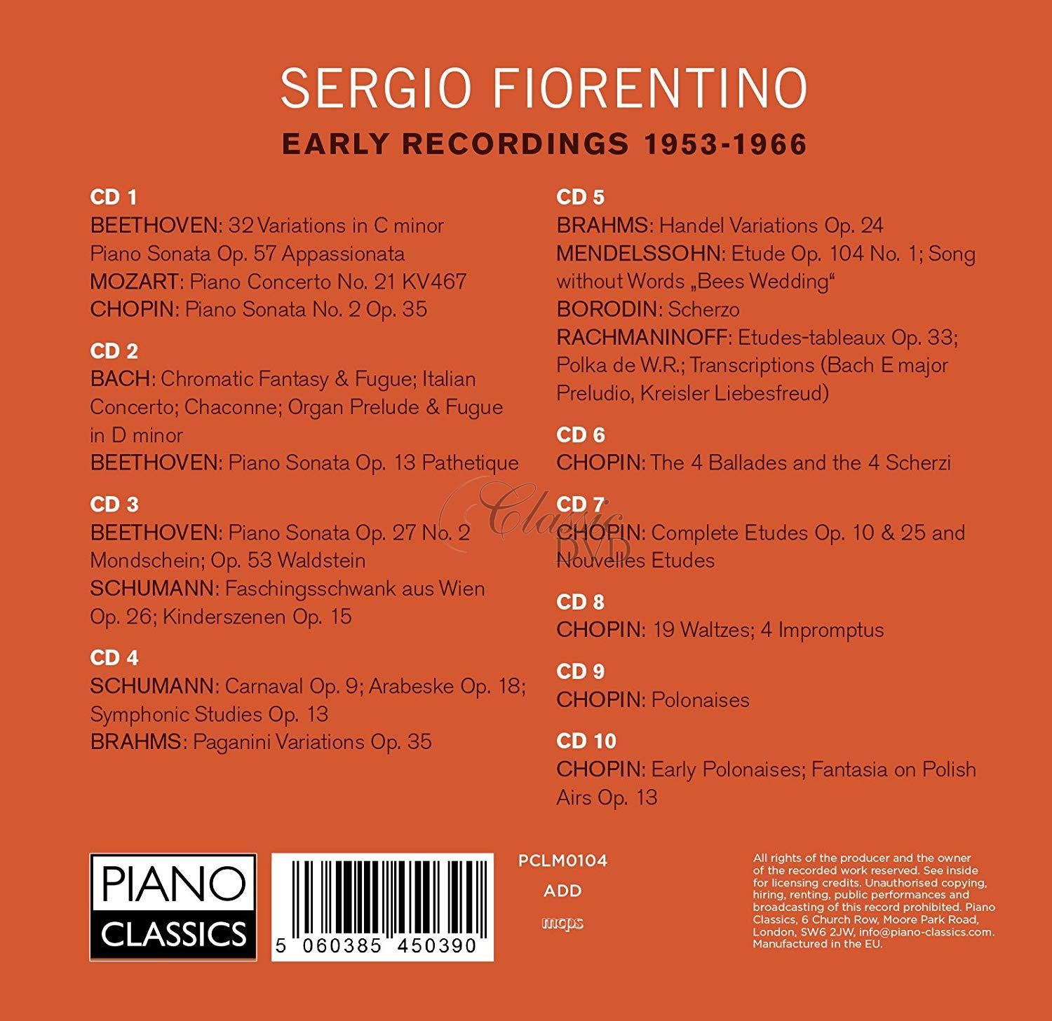 Sergio Fiorentino Early Recordings 1953-1966 (10CD)