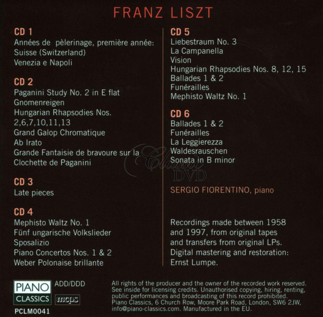 Sergio Fiorentino - Complete Liszt Recordings (6CD)