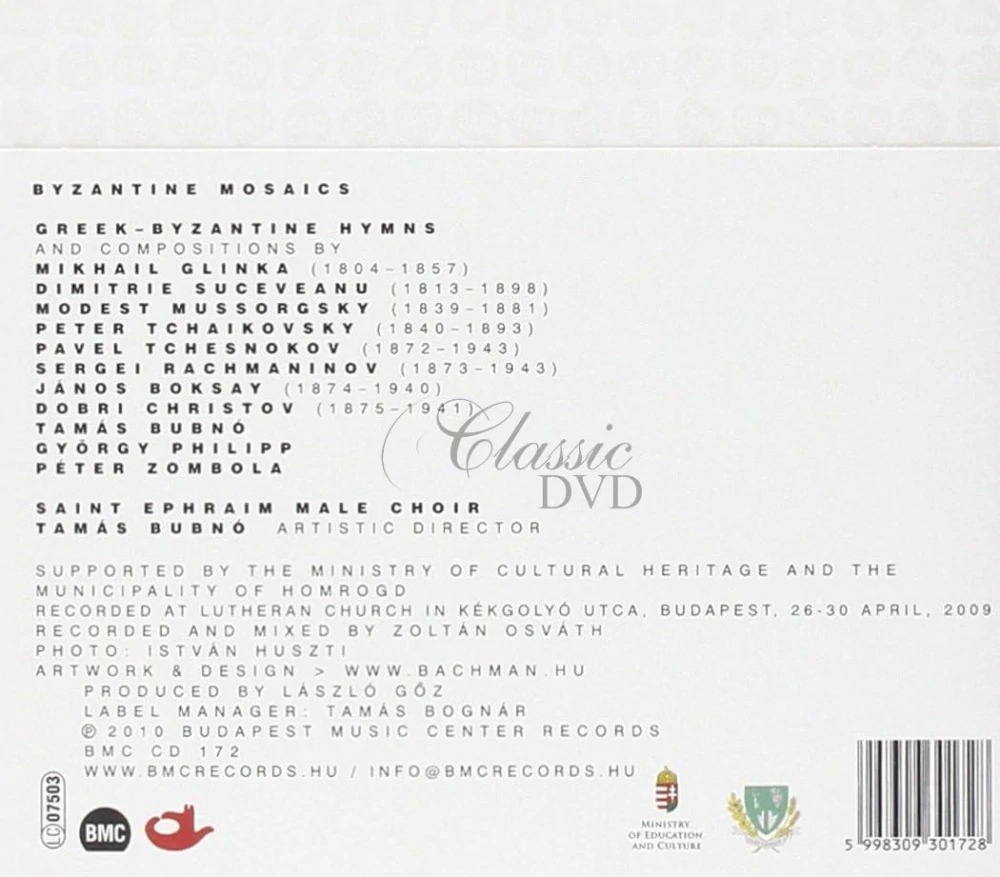 Saint Ephraim Male Choir - Byzantine Mozaics (CD)