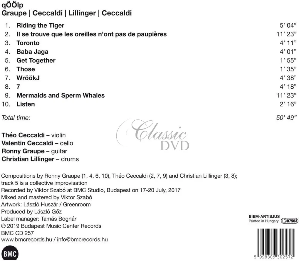 qÖÖlp - Graupe I Ceccaldi I Lillinger I Ceccaldi (CD)