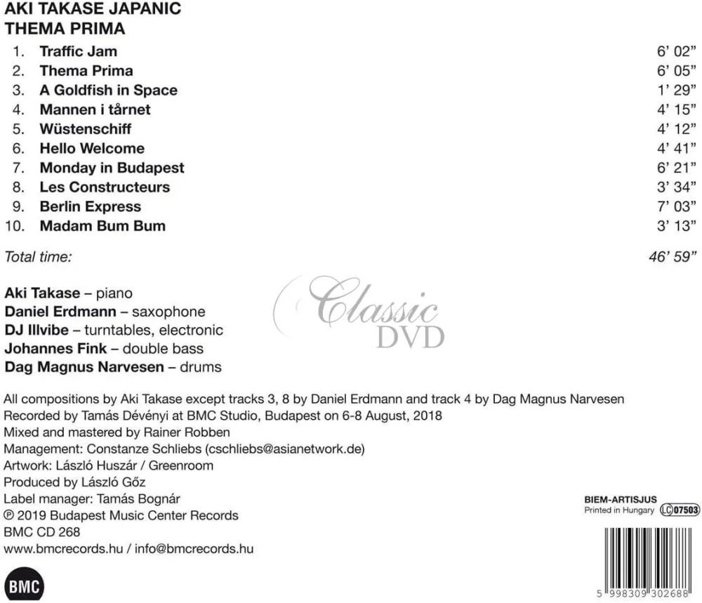 Aki Takase Japanic - Thema Prima (CD)