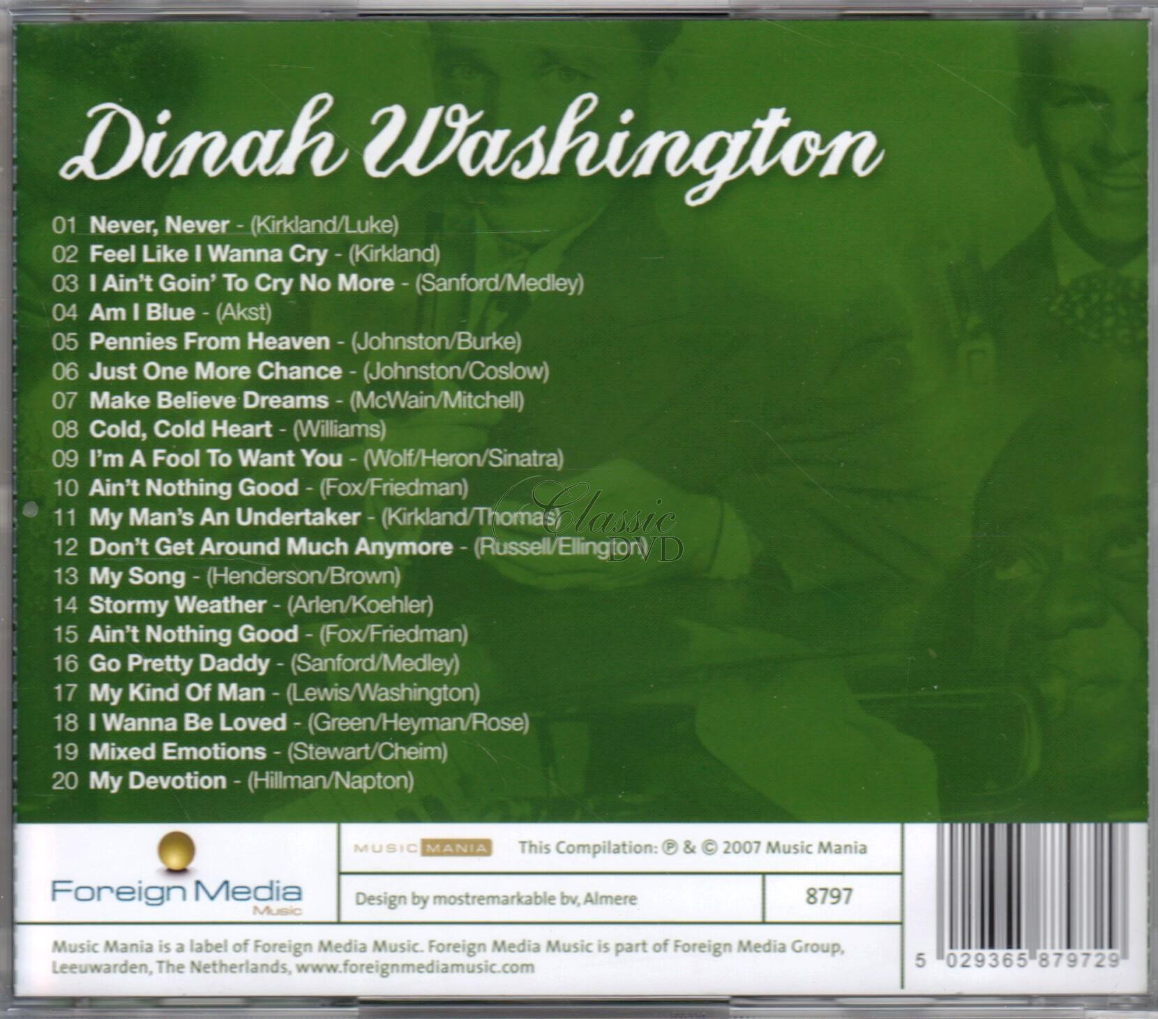DINAH WASHINGTON Portraits - Originální nahrávky (CD)