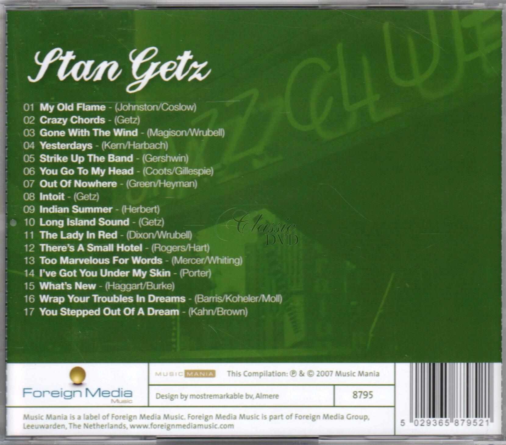 STAN GETZ Jazz Legends - Originální nahrávky (CD)