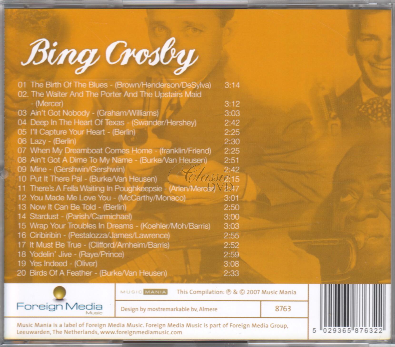 BING CROSBY Portraits - Originální nahrávky (CD)
