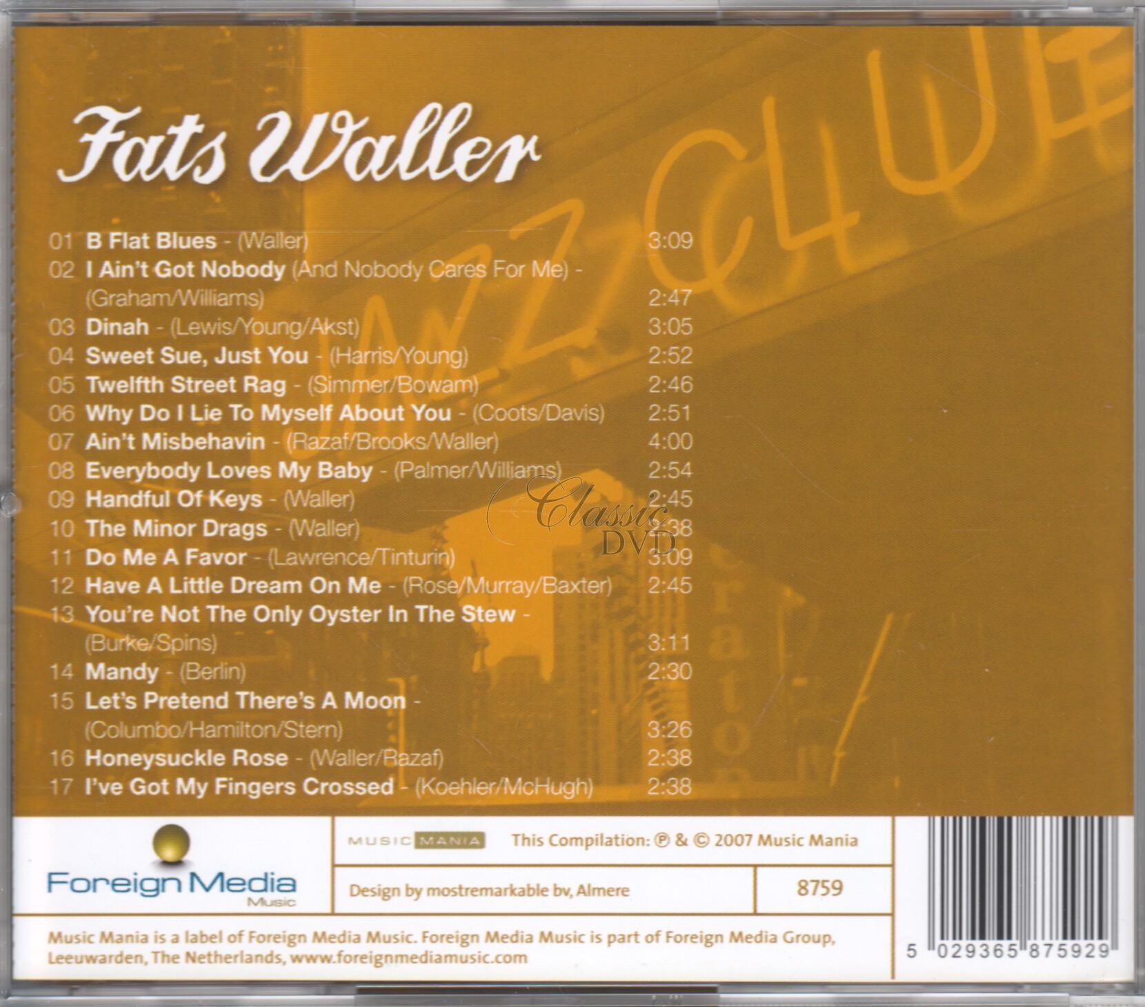 FATS WALLER Jazz Legends - Originální nahrávky (CD)