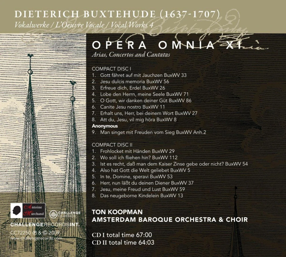 BUXTEHUDE: Opera Omnia XI / VOCAL WORKS 4 (2CD)