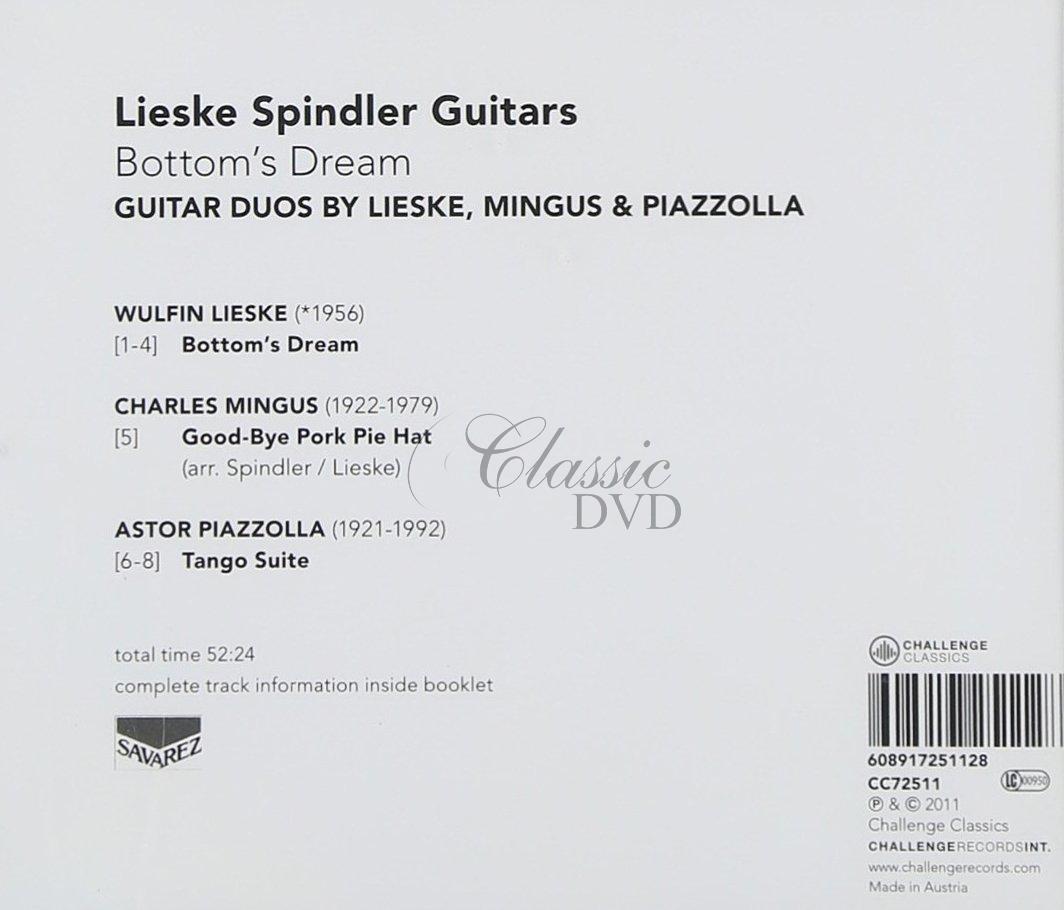 LIESKE.MINGUS.PIAZZOLLA: GUITAR DUOS. LIESKE SPINDLER GUITARS (CD)