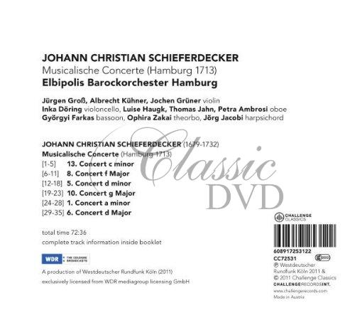 MUSICALISCHE CONCERTE: ELBIPOLIS BAROCKORCHESTER. HAMBURG 1713 (CD)