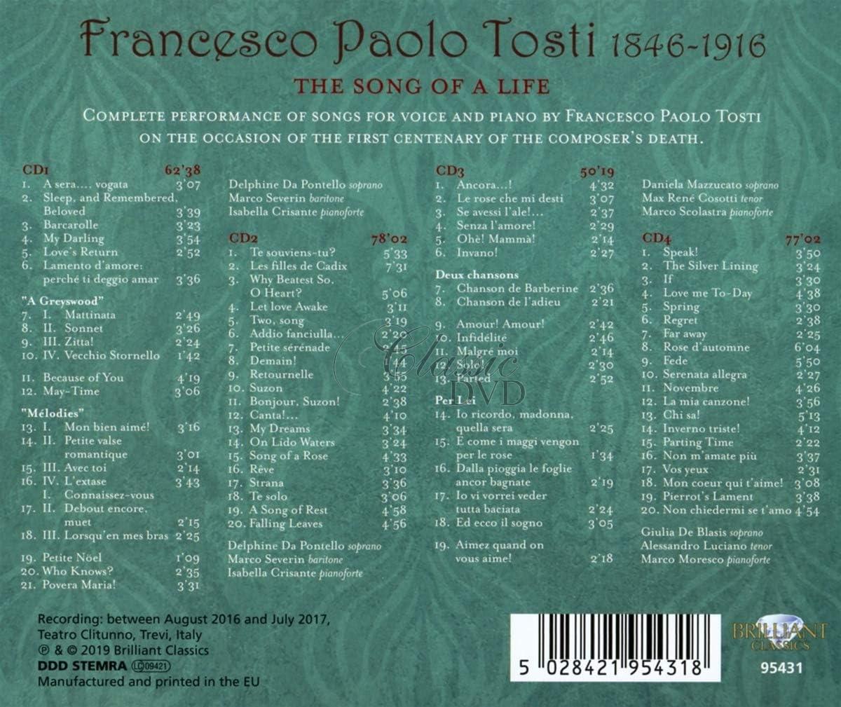 TOSTI: The Song of a Life, Volume 3 (4CD)