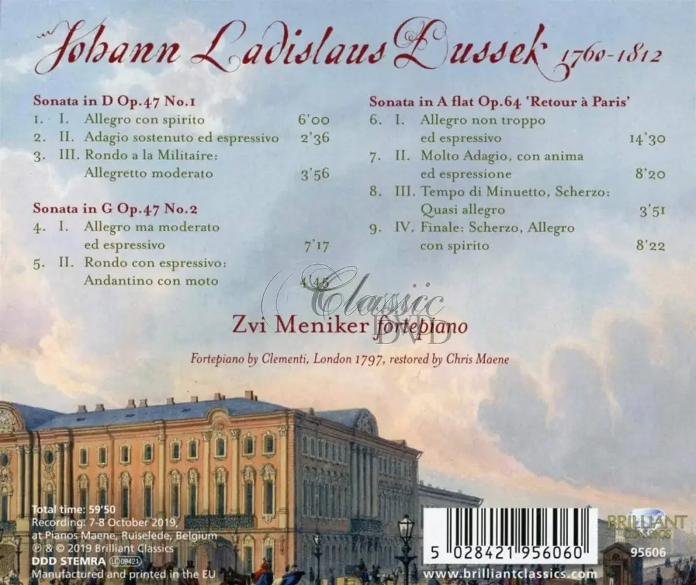 JAN LADISLAV DUSSEK (JAN VÁCLAV DUSÍK)  Sonatas Op.47 & Op.64, Vol. 7; Zvi Meniker (CD)
