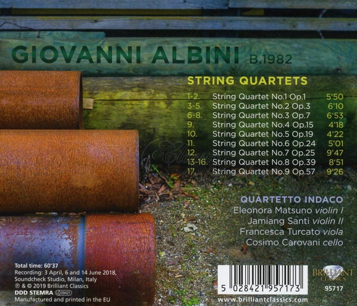 GIOVANNI ALBINI Complete String Quartets 1-9; Quartetto Indaco (CD)