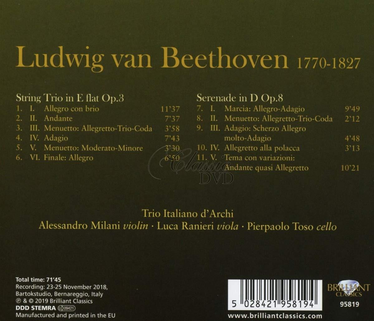 BEETHOVEN: String Trio Op.3, Serenade Op.8; Trio Italiano d'Archi (CD)