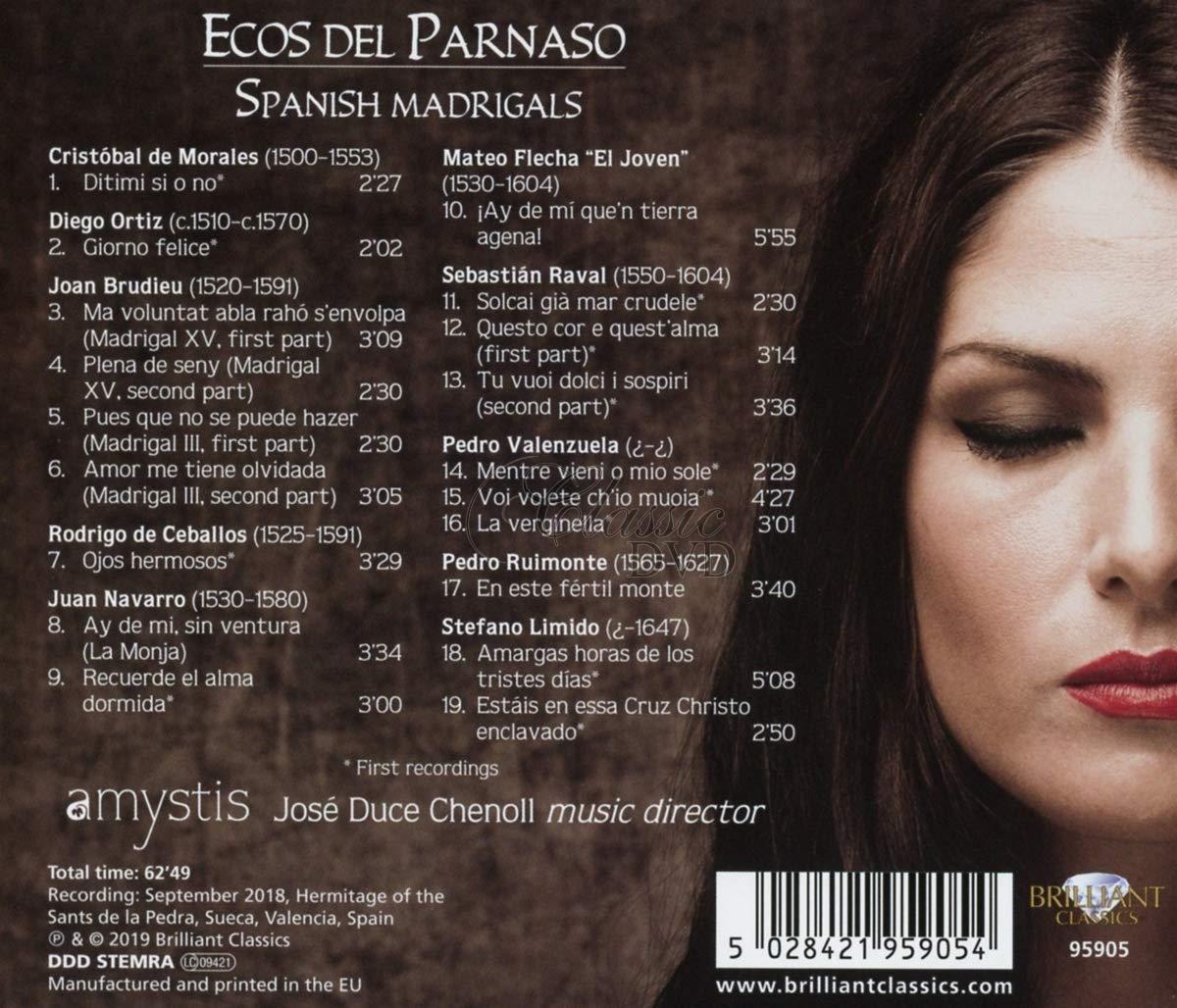 ECOS DEL PARNASO Spanish Madrigals; Amystis, José Duce Chenoll  (CD)