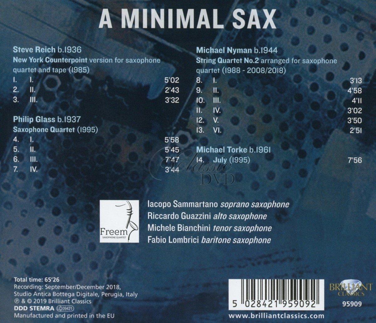 A MINIMAL SAX Glass, Nyman, Reich, Torke (CD)