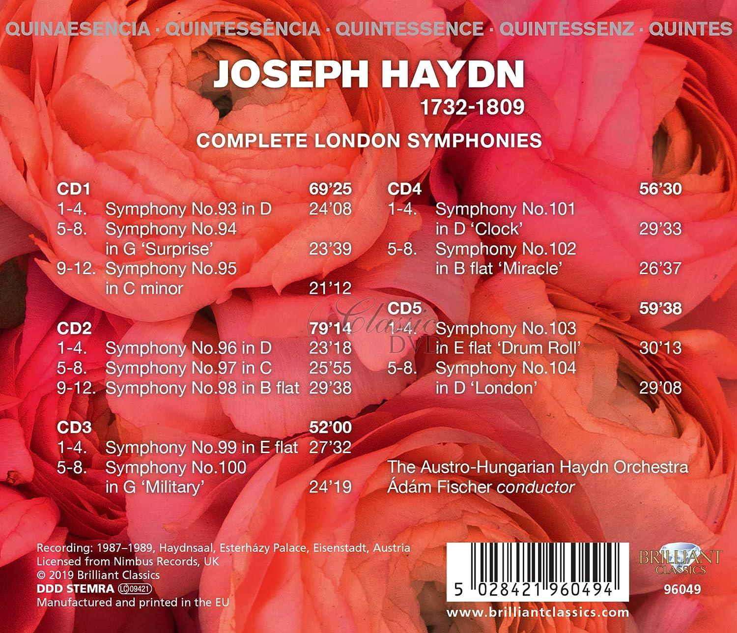 Haydn: Complete London Symphonies; The Austro-Hungarian Haydn Orchestra, Ádám Fischer  (5CD)