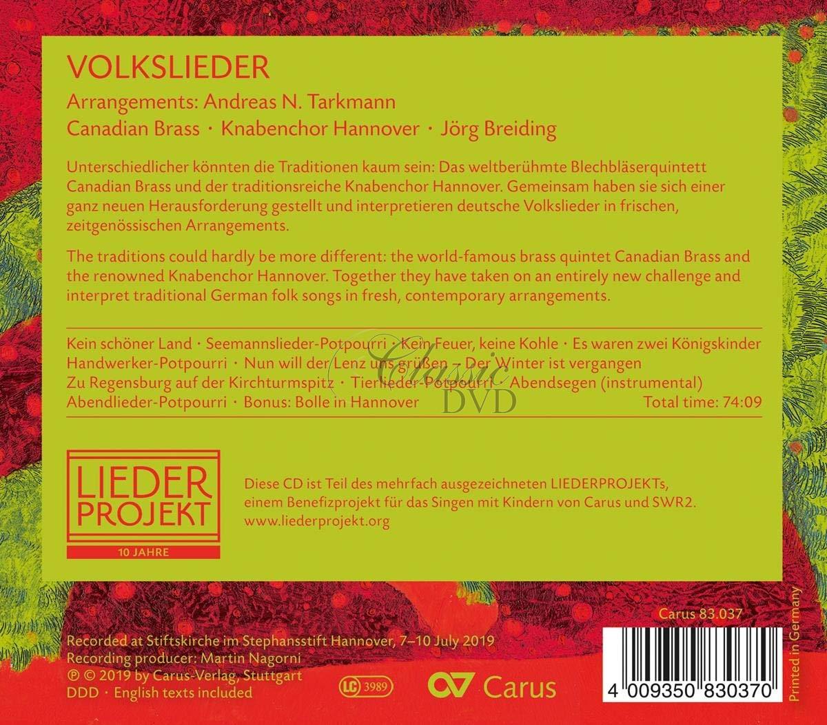 VOLKSLIEDER (CD)