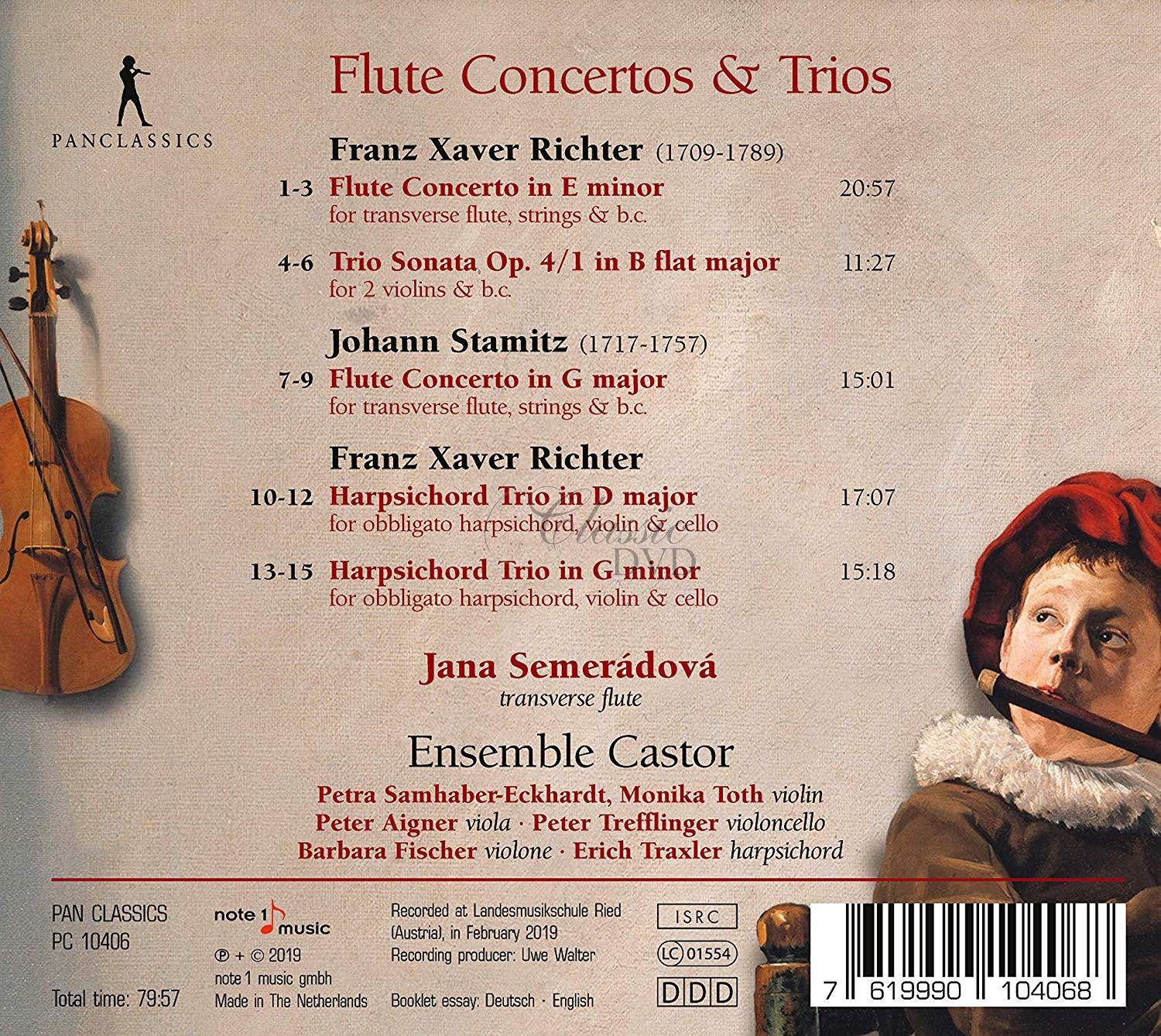 Franz Xaver Richter/Johann Stamitz: Flute Concertos & Trios (CD)