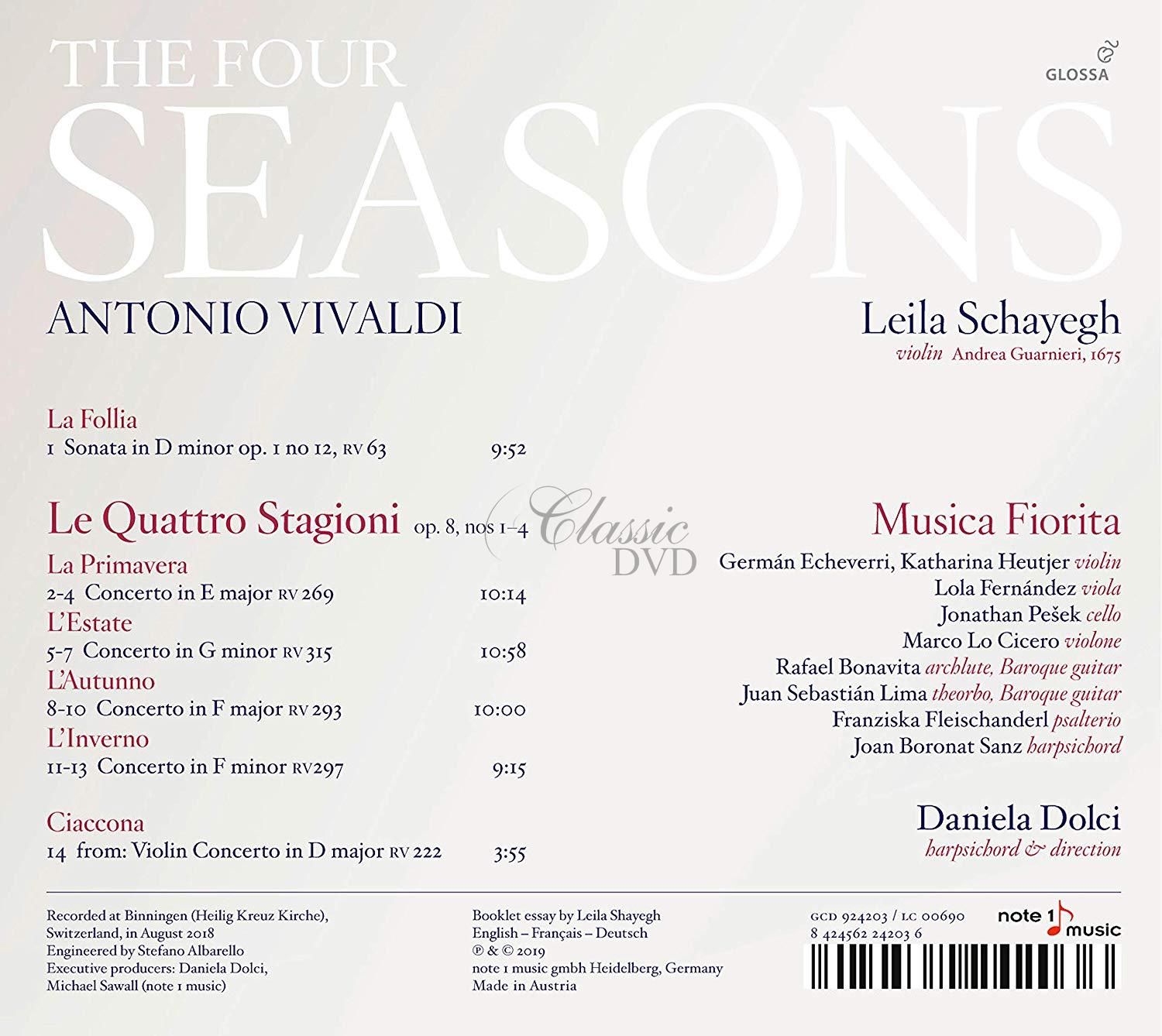 Vivaldi: The Four Seasons / Leila Schayegh (CD)