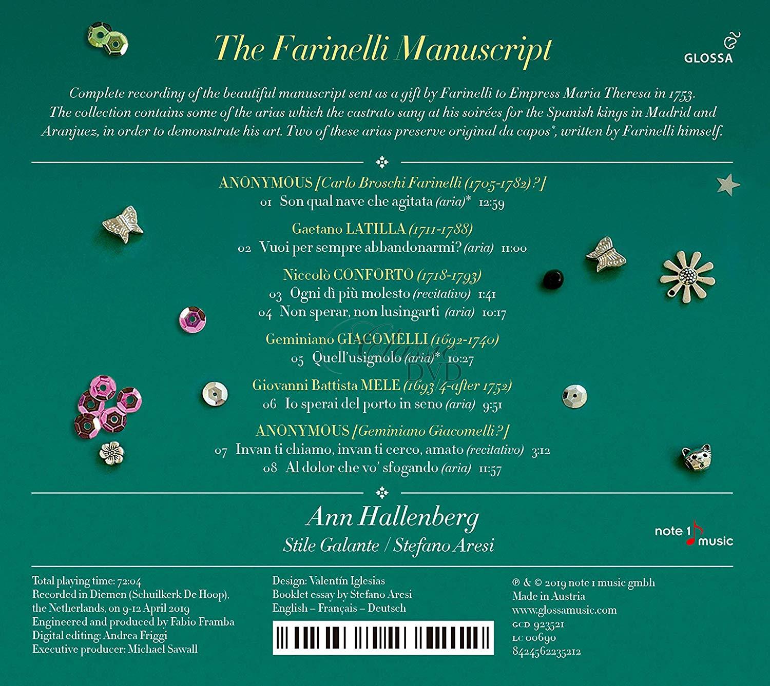 THE FARINELLI MANUSCRIPT (CD)