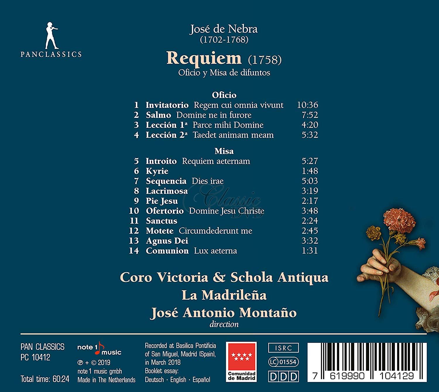 JOSE DE NEBRA Requiem - Oficio y Misa de difuntos (CD)