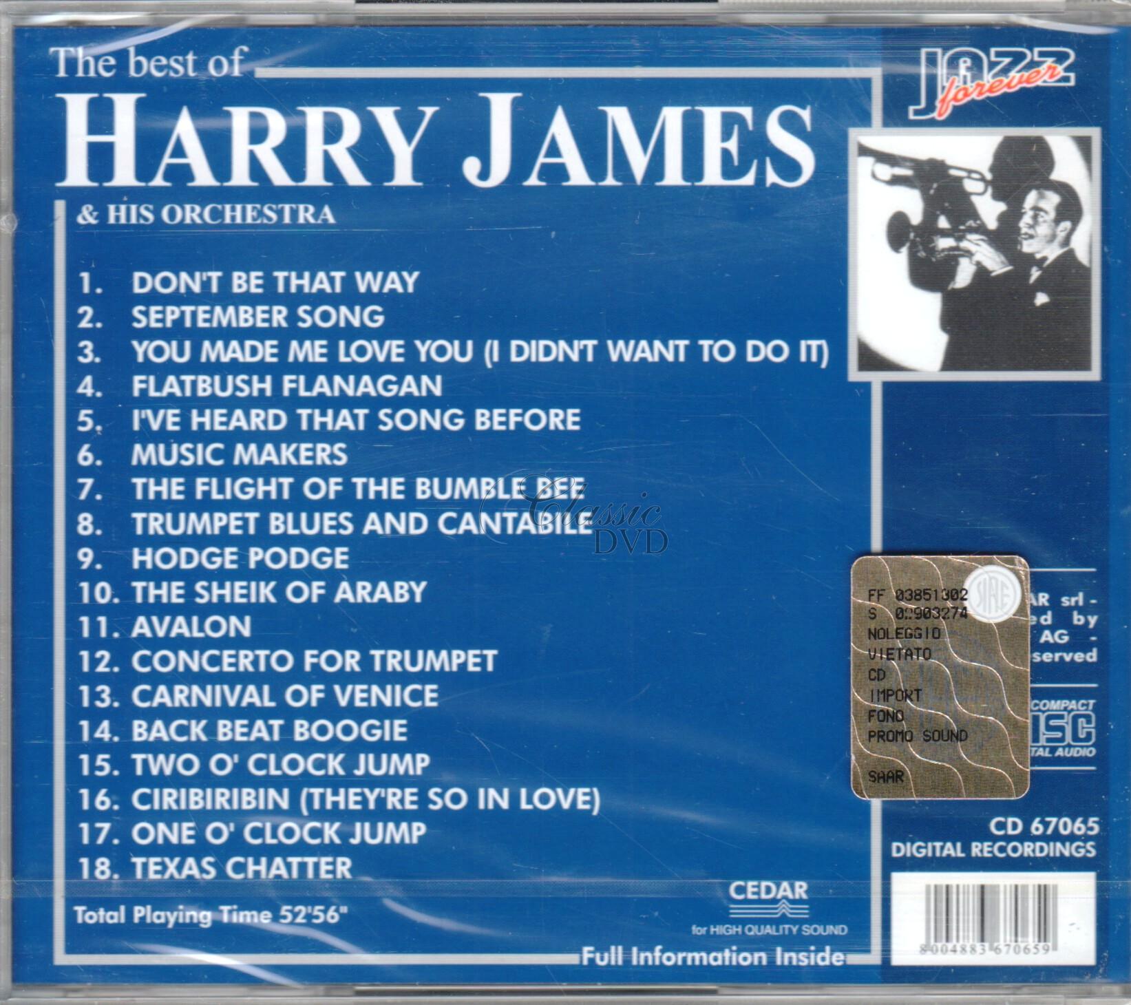 HARRY JAMES And his orchestra: The best of - Originální nahrávky (CD)