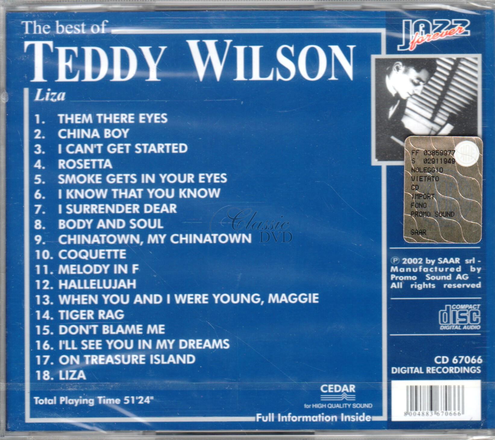 TEDDY WILSON: The best of - Originální nahrávky (CD)