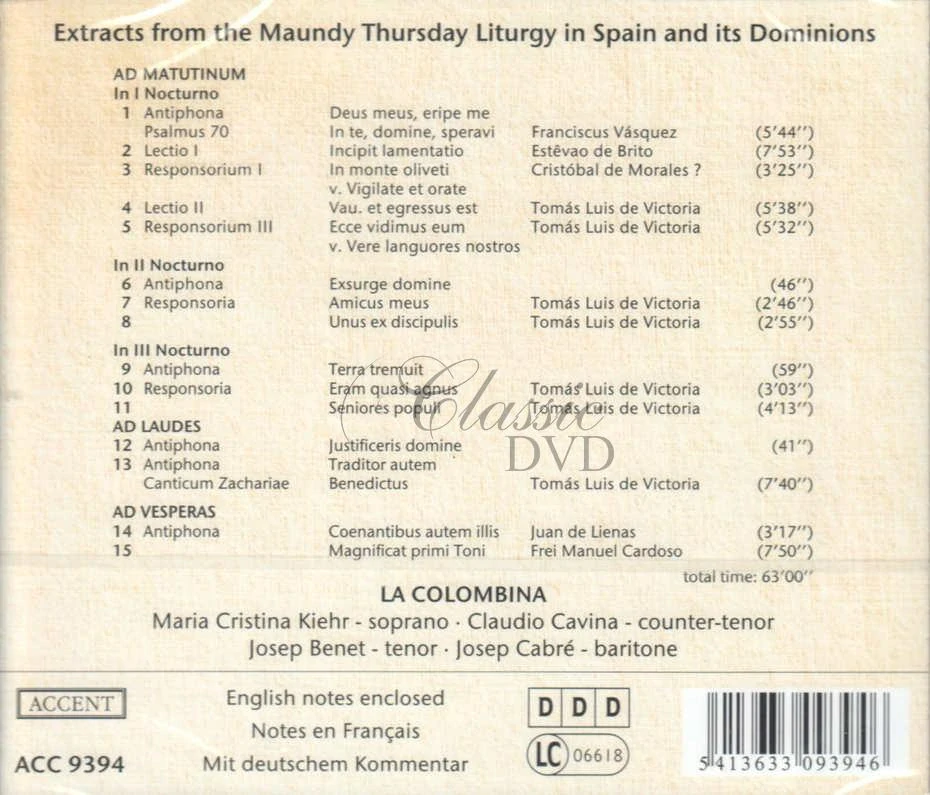 Passio Iberica — Maundy Thursday · Jeudi Saint · Gründonnerstag (CD)