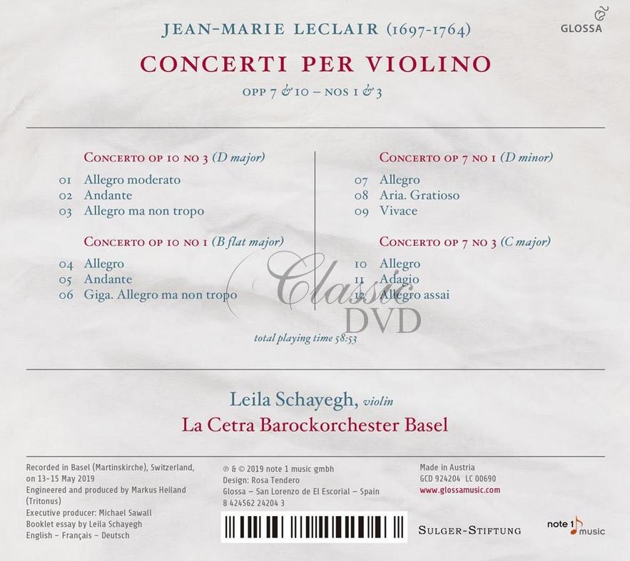 JEAN-MARIE LECLAIR - Concerti per violino (CD)