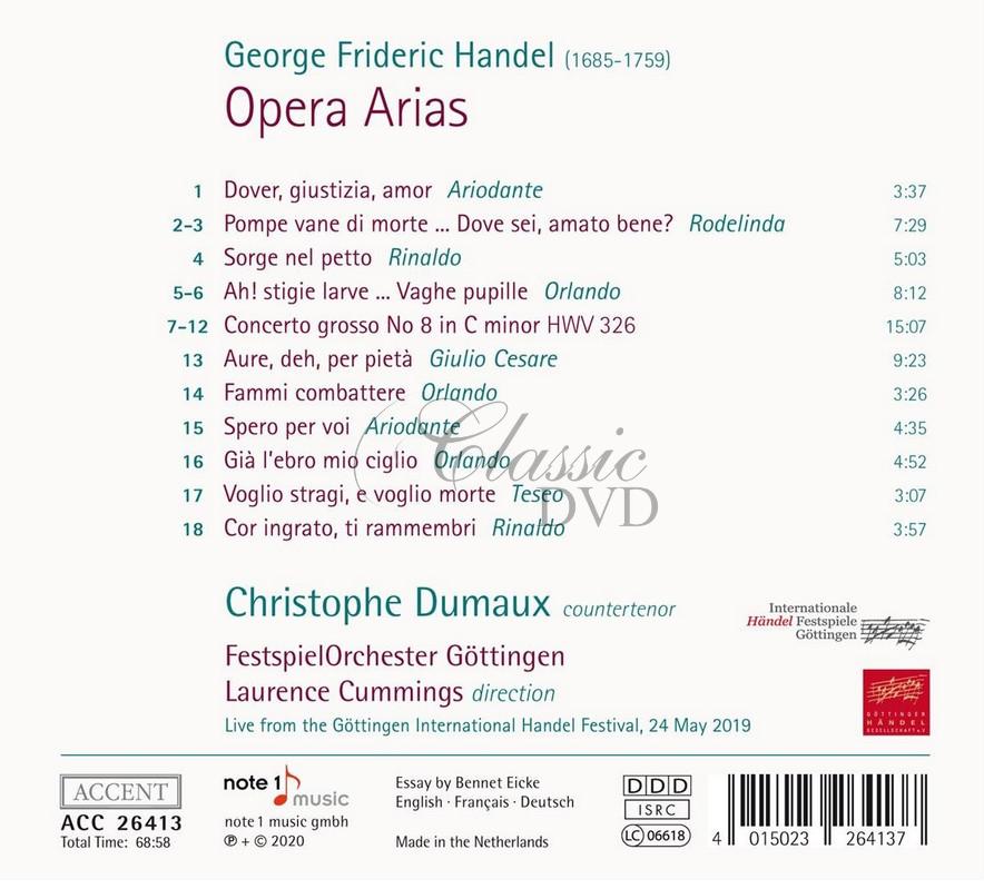 Handel: Opera Arias. Christophe Dumaux (CD)