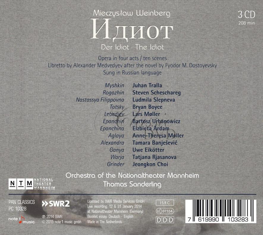 Weinberg: The Idiot. Opera in four acts (3CD)