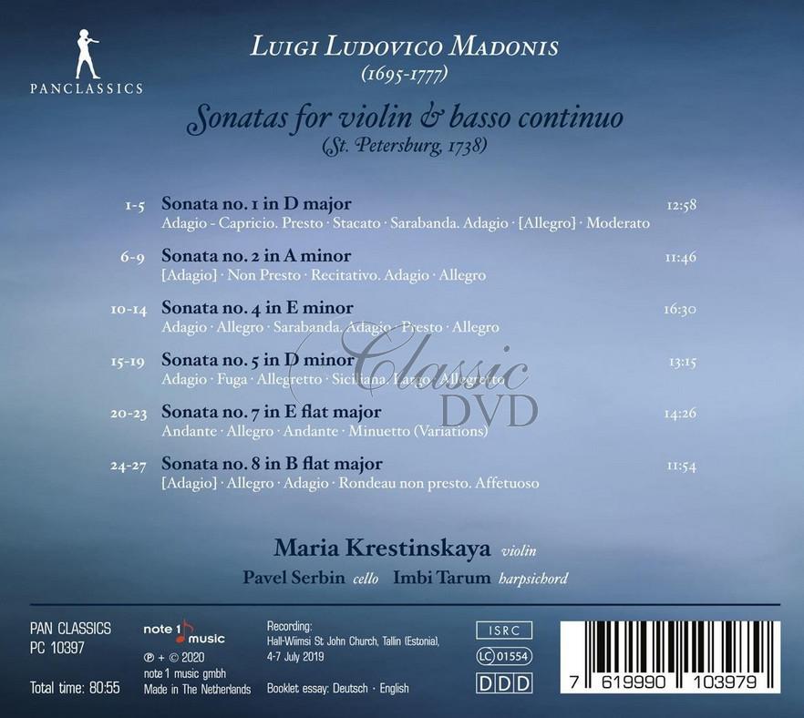 Luigi Ludovico Madonis: Violin Sonatas (CD)