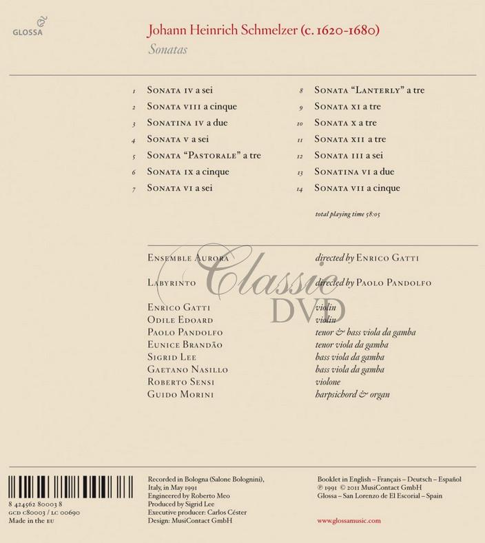 JOHANN HEINRICH SCHMELZER - Sonatas (CD)