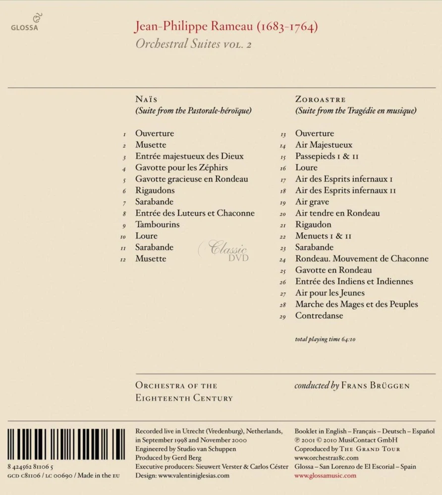 JEAN-PHILIPPE RAMEAU - Orchestral Suites vol. 2 (CD)