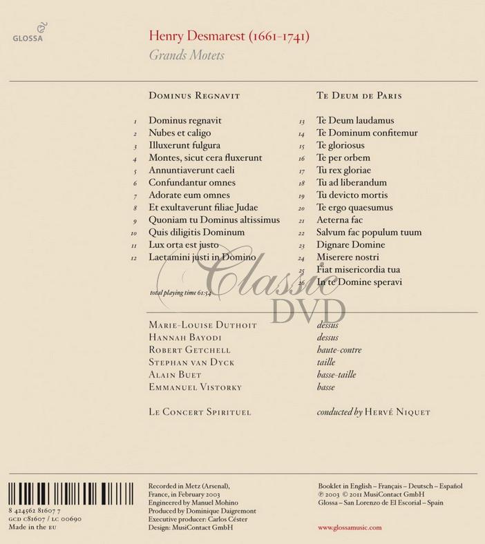 HENRY DESMAREST - Grands Motets (CD)