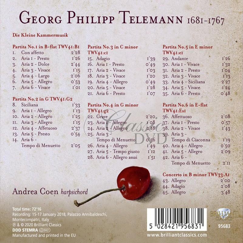 TELEMANN: Die Kleine Kammermusik, 6 Partiten, Concerto in B Minor (CD)