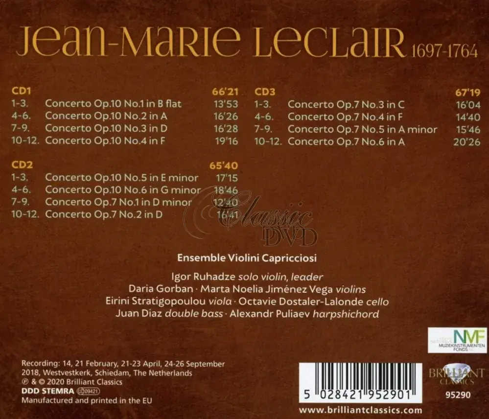 LECLAIR: Complete Violin Concertos (3CD)