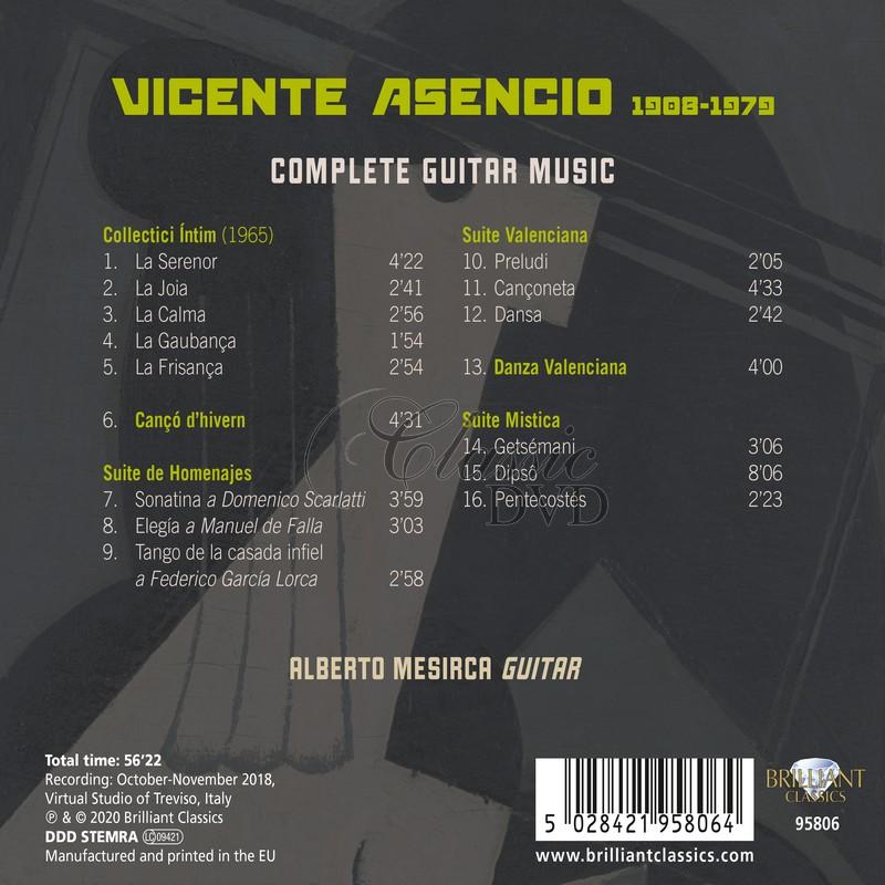 ASENCIO: Complete Guitar Music; Alberto Mesirca (CD)