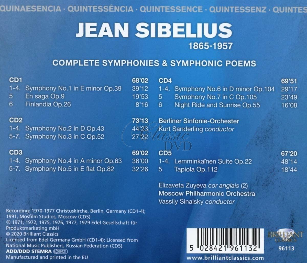 Sibelius: Complete Symphonies & Symphonic Poems (5CD)