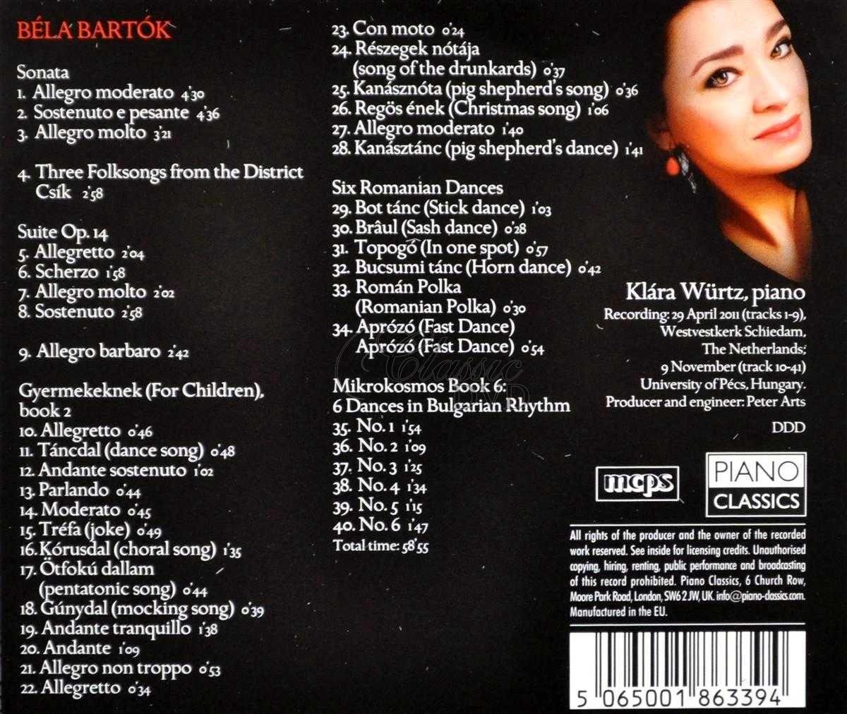The Bartók Album. Klára Würtz (CD)